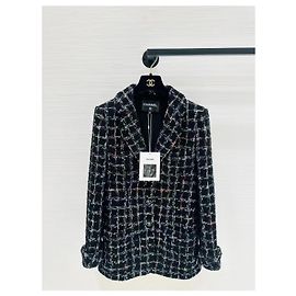 Chanel Tweed Check Pattern Jacket Multiple colors