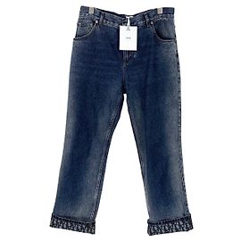 Autre Marque Pantalones Dior Navy de denim con monograma Multicolor
