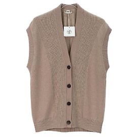 Top de cashmere rosa Hermès Multicor
