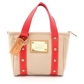 Louis Vuitton Cabas PM Antigua Tote Bag Rot Beige