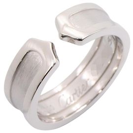 Anel Cartier C2 em ouro branco 18K Prata