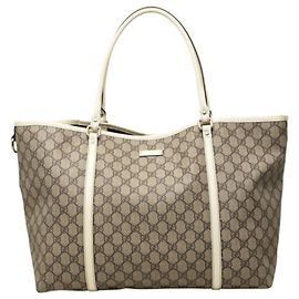 Gucci GG Supreme Tote Bag Beige Roh