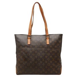Louis Vuitton Monogram Cabas Mezzo Tote Bag Brown