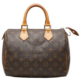 Louis Vuitton Monogram Speedy 25 Mini Boston Bag Handbag Brown