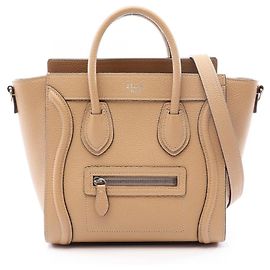 Céline Celine Luggage Nano Shopper Handtasche Beige