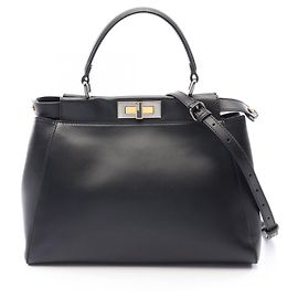Fendi Peekaboo Regular 2-Way Handbag Black