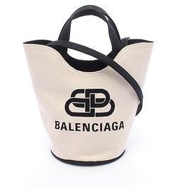 Balenciaga Wave XS 2-Way Handtasche Schwarz Roh