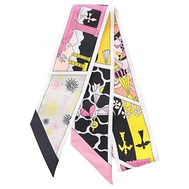 Hermès Pañuelo Hermes Twilly Ribbon Factory Blanco Multicolor