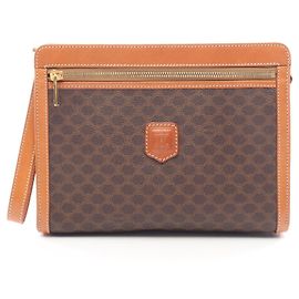 Céline Bolsa Celine Macadam Marrom Bege