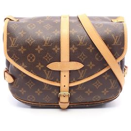 Sac à épaule Louis Vuitton Saumur 30 Marron