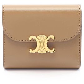 Céline Carteira de Aba Small Triomphe Celine Marrom