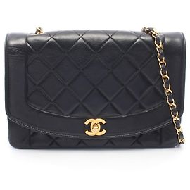 Sac à main Chanel Matelassé Diana Flap Noir