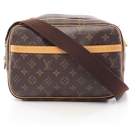 Louis Vuitton Reporter PM Monogram Shoulder Bag Brown Monogram