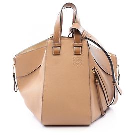 Loewe Hammock Petit Sac à Main 2-Way Marron Beige