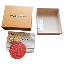 Louis Vuitton Chaveiro em couro vermelho Acessório de bolsa Vermelho