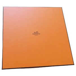 Scatola Arancione e Nastro Hermès Paris per Mini Kelly 2 Marrone Bianco Arancione