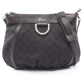 Gucci GG Pattern Shoulder Bag Brown Black