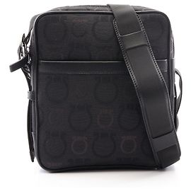 Salvatore Ferragamo Gancini Shoulder Bag Black