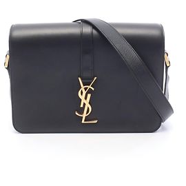 Autre Marque Bolsa de ombro em couro preto Yves Saint Laurent Paris Universite Preto