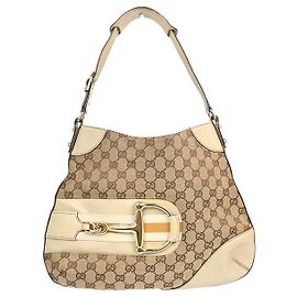 Gucci Horsebit Canvas Medium Beige