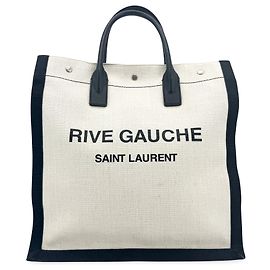 Autre Marque Saint Laurent Rive Gauche Shopper Canvas Tall Branco