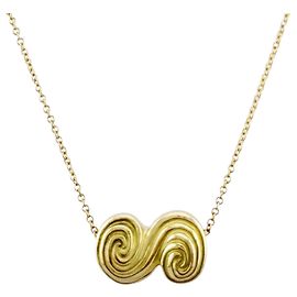 Autre Marque Tiffany & Co. Tornado Halskette aus 18K Gelbgold Golden