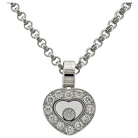 Chopard Happy Diamonds Halskette aus 18K Weißgold Silber