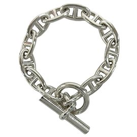 Hermès Pulsera de Dijes Hermes Chaine d'Ancre GM Plata