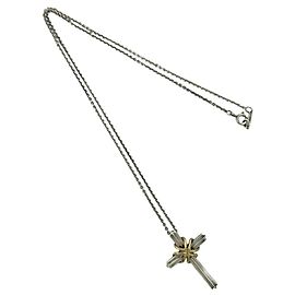 Autre Marque Tiffany Signature Kreuz-Halskette Silber Golden