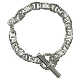 Hermès Bracciale con Charm Hermes Chaine d'Ancre MM Argento