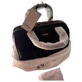 Furla Black Leather Tote Bag Black