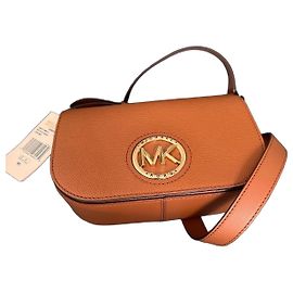 Saco de ombro Michael Kors Samira em couro castanho Marrom