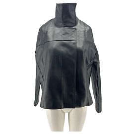 Veste en cuir noire Samsoe & Samsoe XS Noir