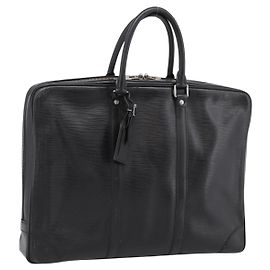 LOUIS VUITTON Epi Porte Documents Voyage Business Bag Black M54472 Autre