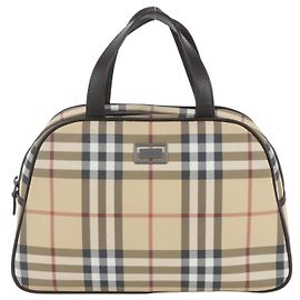 Bolso Tote de piel Burberry Nova Check Beige