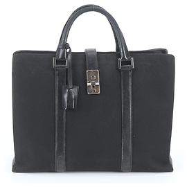 Borsa Gucci in pelle e nylon Nero