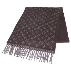 Stole en mélange de cachemire Louis Vuitton Marron