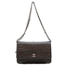 Borsa a tracolla Chanel A47421 in pelle d'agnello nera Nero