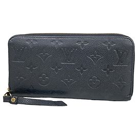 Louis Vuitton Monogram Empreinte Zippy Wallet Black