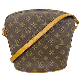 Bolso de hombro Louis Vuitton Monogram Druot Castaño
