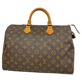 Sac à main Louis Vuitton Monogram Speedy 35 Marron