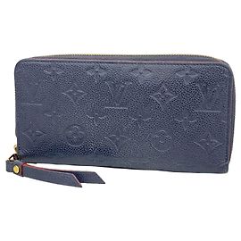 Louis Vuitton Monogram Empreinte Zippy Wallet Red