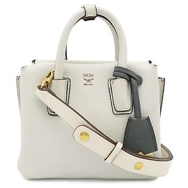 Bolsa de mão e de ombro MCM Milla Cru Fora de branco