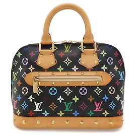 Sac à main Louis Vuitton Monogram Multicolor Alma Noir