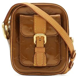 Bolsa de Ombro Louis Vuitton Monogram Vernis Christie PM Bronze