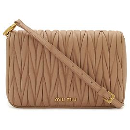 Sac à épaule Pochette Miu Miu Matelassé froncé Rose