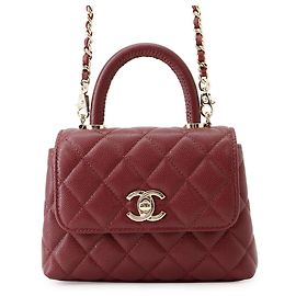 Mini borsa Chanel Matelassé Bordò