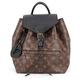Sac à dos Louis Vuitton Monogram Montsouris NM PM Noir Bordeaux Monogramme