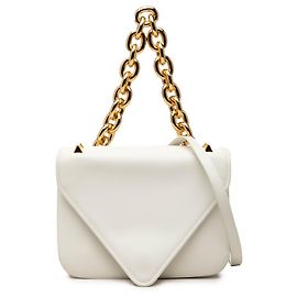Bottega Veneta White Small Leather Mount Envelope Chain Bag White
