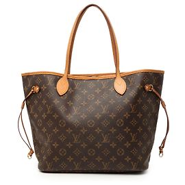 Louis Vuitton Brown Monogram Neverfull MM Castaño